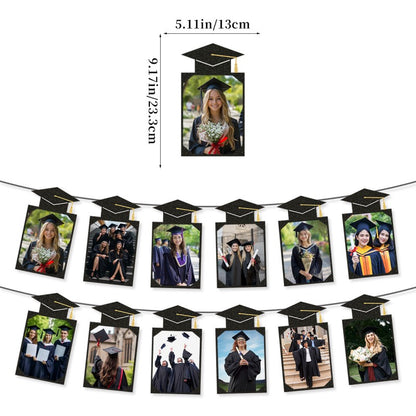 Graduation Photo Banner | Grades 1-12 & Class of 2026 | Hanging Cardboard Frame Garland