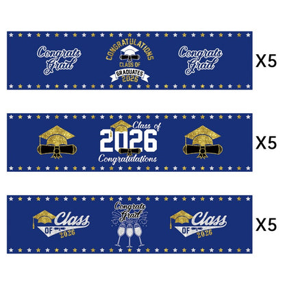 Graduation Water Bottle Stickers | PVC Vinyl Labels for Party Favors | 15pcs per Pack