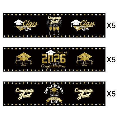 Graduation Water Bottle Stickers | PVC Vinyl Labels for Party Favors | 15pcs per Pack