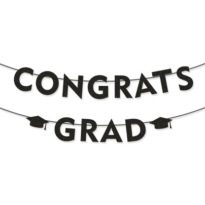 Graduation Party Banner & Garland | Mortarboard & Alphabet Bunting | Bulk Custom