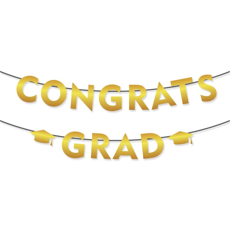 Graduation Party Banner & Garland | Mortarboard & Alphabet Bunting | Bulk Custom