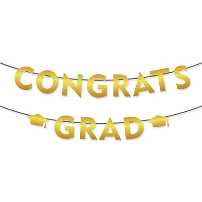 Graduation Party Banner & Garland | Mortarboard & Alphabet Bunting | Bulk Custom
