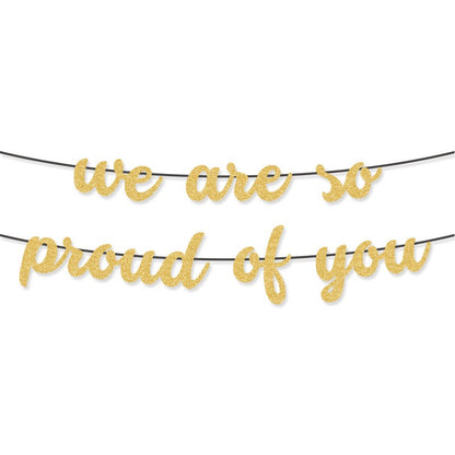 Graduation Party Banner & Garland | Mortarboard & Alphabet Bunting | Bulk Custom