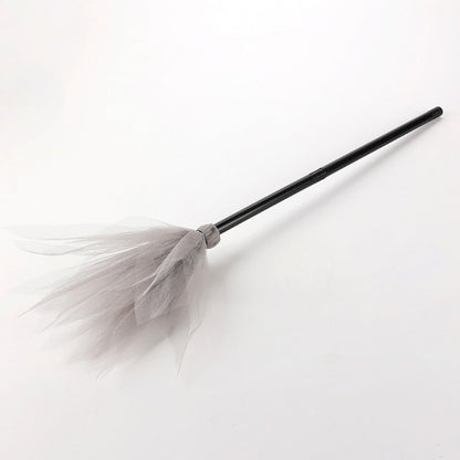 Witch Broomstick Prop | Detachable Hard Mesh Broom for Halloween Cosplay | 80cm