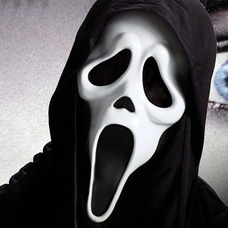 😱 Screaming Ghost Face Mask | Latex Horror Mask for Halloween & Cosplay | Adult Party Props