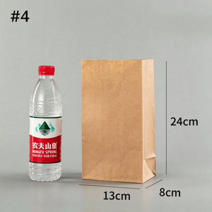 Kraft SOS bag #4 standard 13x8x24cm single burger takeout bag