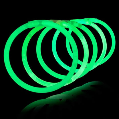 100 Pcs 8" Glow Sticks Bulk Party Pack, Neon Light Up Bracelets & Necklaces with Connectors for Concert, Halloween & Birthday
