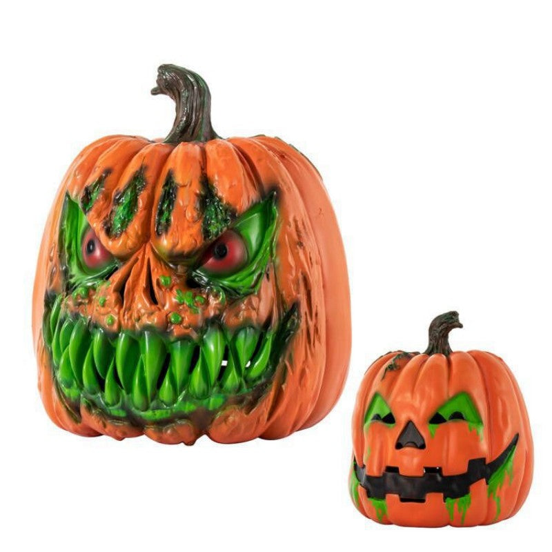 Halloween Pumpkin Face Mask – Foam Latex Prop for Cosplay & Home Decoration (Blood Drip, Green, Yellow, Black)