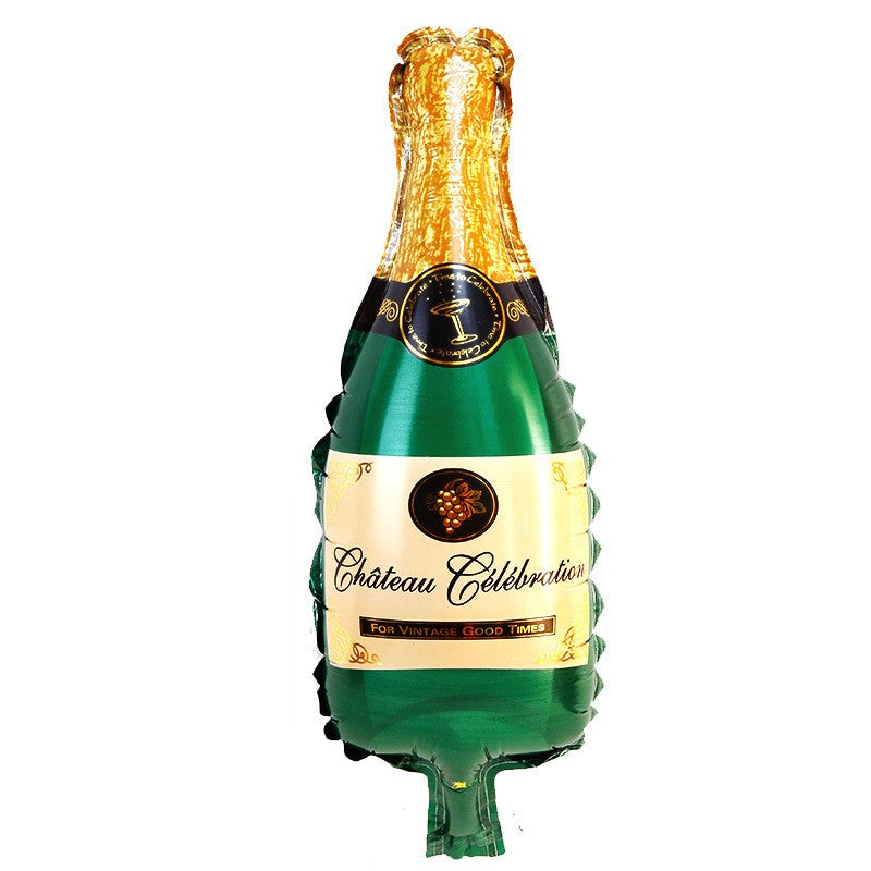 Wine Bottle & Glass Foil Balloons – Aluminium Mylar Balloons for New Year, Birthday, Bachelorette & Wine Tasting Party Decor