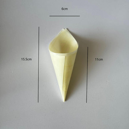 Artisanal Pine Wood Tasting Cones - For Ice Cream, Appetizers & Gourmet Sampling