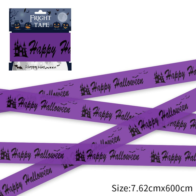 Halloween Caution Barrier Tape – Crime Scene Do Not Cross Ribbon for Bar, Haunted House & Spooky Party Decoration