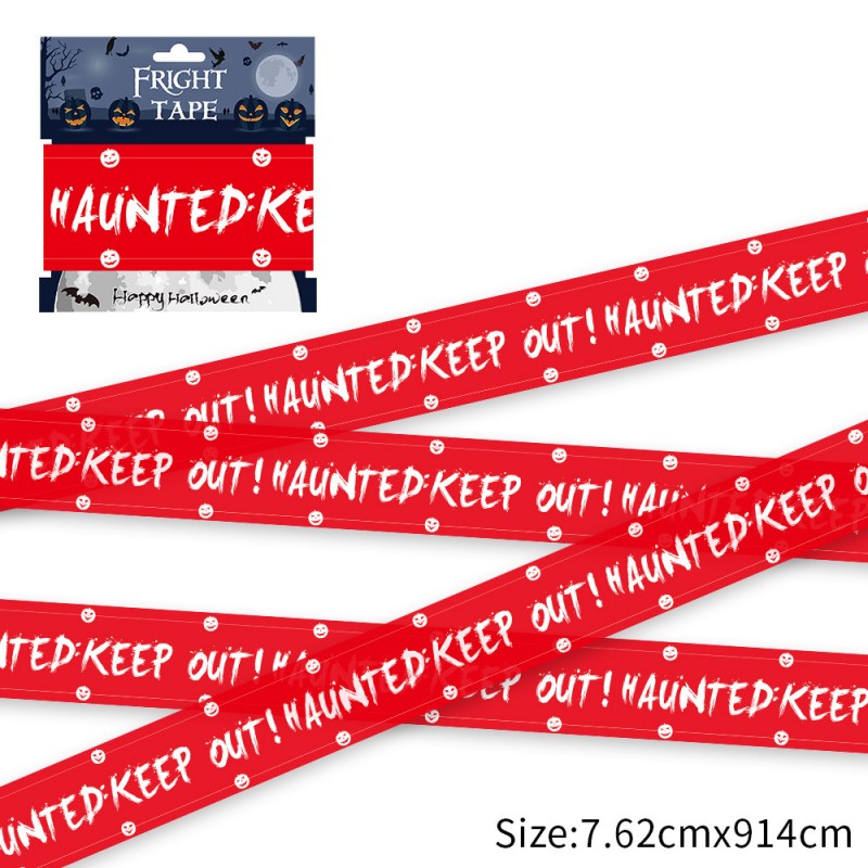 Halloween Caution Barrier Tape – Crime Scene Do Not Cross Ribbon for Bar, Haunted House & Spooky Party Decoration
