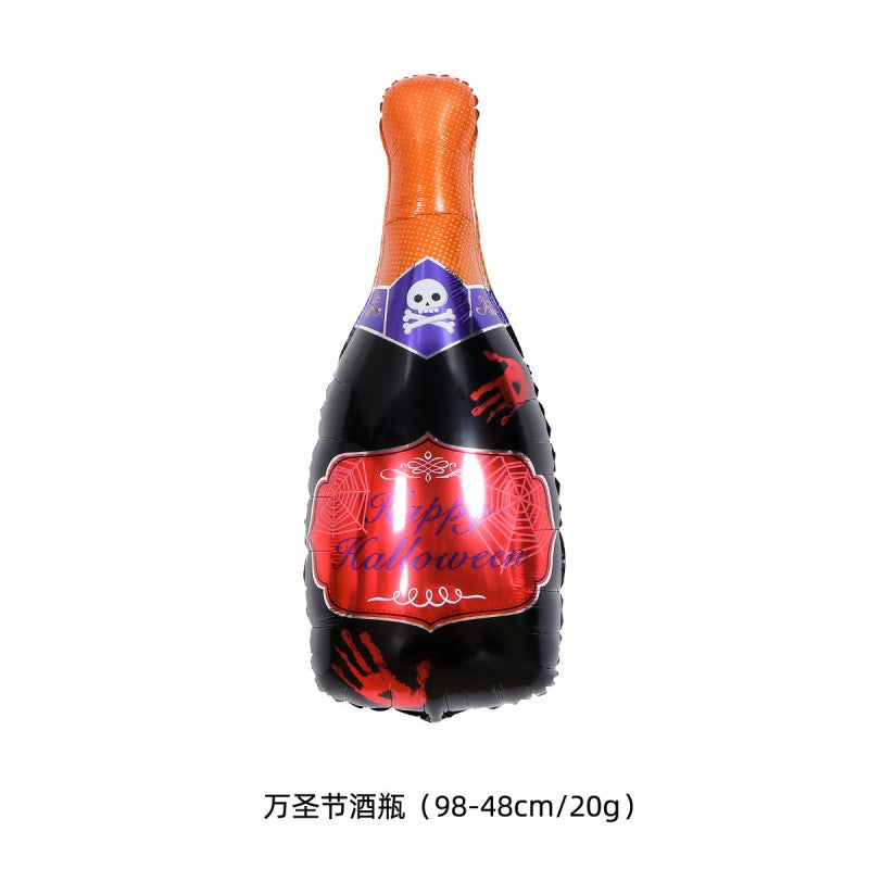 Wine Bottle & Glass Foil Balloons – Aluminium Mylar Balloons for New Year, Birthday, Bachelorette & Wine Tasting Party Decor
