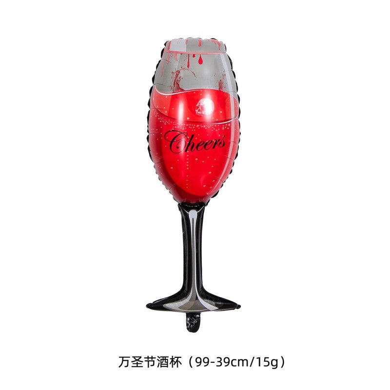Wine Bottle & Glass Foil Balloons – Aluminium Mylar Balloons for New Year, Birthday, Bachelorette & Wine Tasting Party Decor