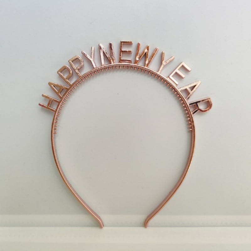 Rose gold Happy New Year letter headband