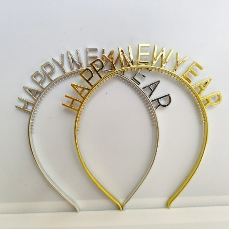 Happy New Year letter headbands in 3 colors