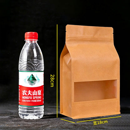 Flat bottom pouch large 18x28cm upright with matte window