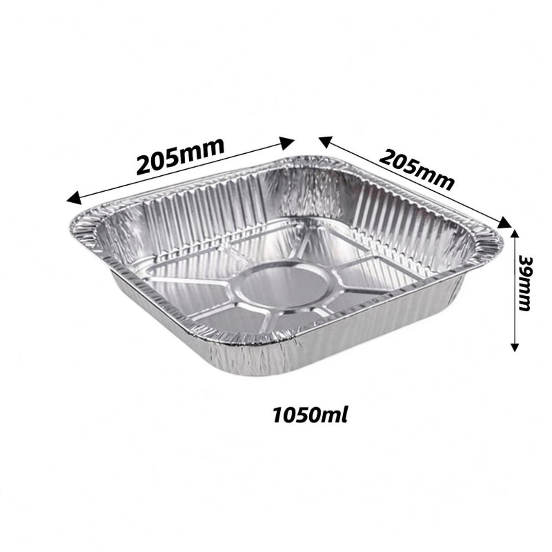 Aluminum foil container 1050ml square shallow baking dish