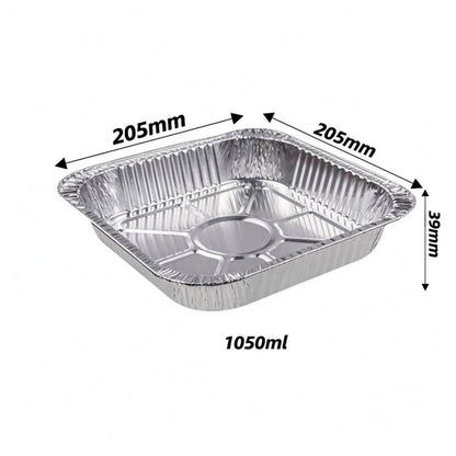 Aluminum foil container 1050ml square shallow baking dish