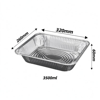 Aluminum foil container 3500ml large rectangular roasting pan