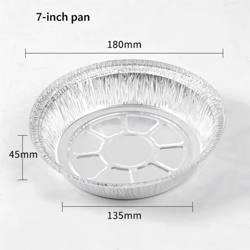 Aluminum foil container 7-inch round takeout food plate