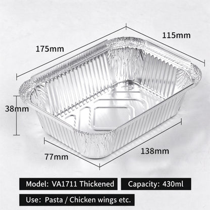 Aluminum foil container 430ml shallow rectangular entree pan