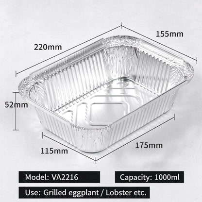 Aluminum foil container 1000ml rectangular catering food pan