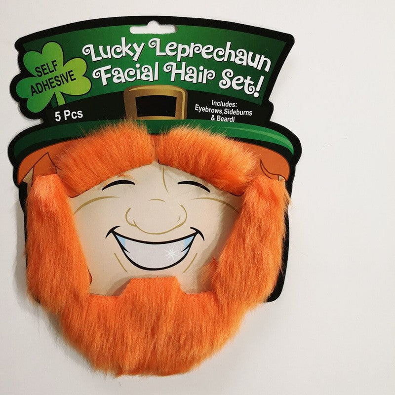 Halloween Fake Mustache & Beard Set – Costume Facial Hair for Adults, Funny Photo Booth Prop, Masquerade Party Supplies