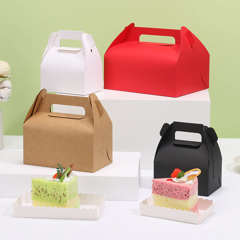 Kraft gable box small size color options arranged showing assortment