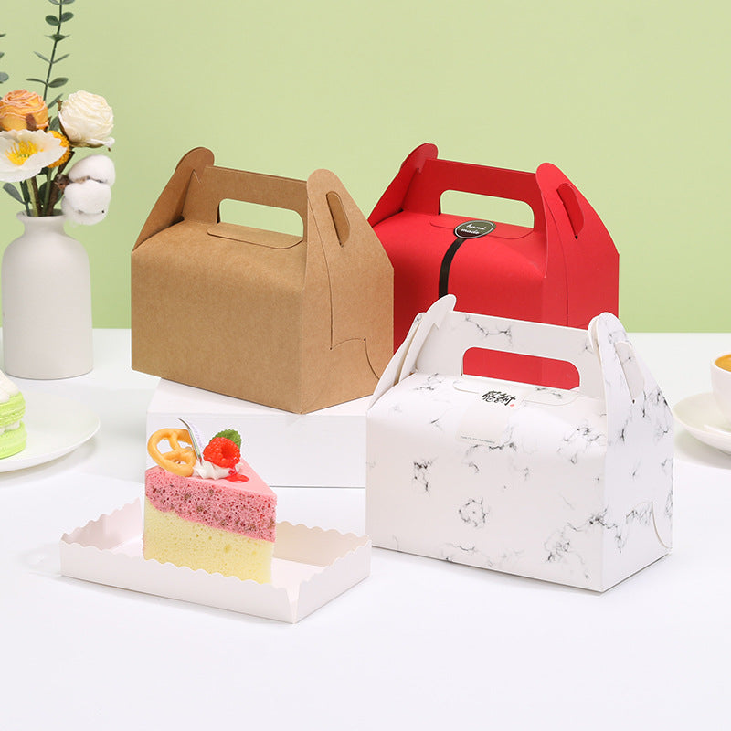 Kraft gable box medium size multi color options displayed together