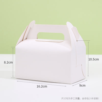 Kraft gable box medium white finish with printed dimension callouts