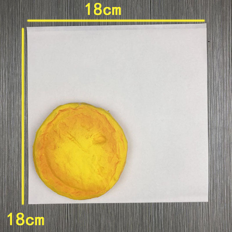 L-shaped greaseproof bag plain white paper square format