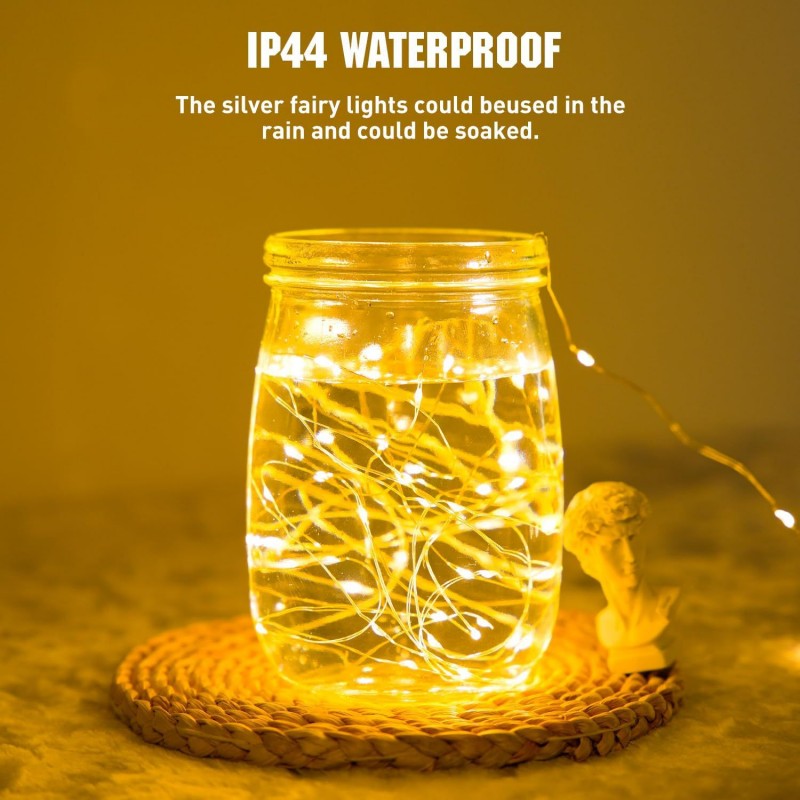 LED Copper Wire Light Strip with BatterWaterproof Twinkle String for Bubble Ball, Wedding Centerpiece, Party Decoration & Art Craft