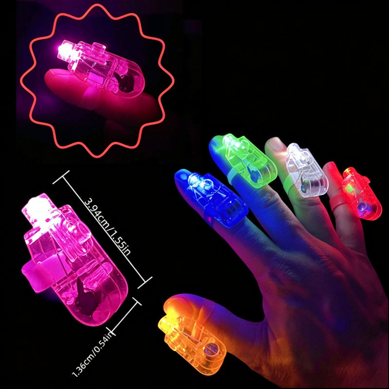 LED finger light hand display with metric dimension diagram