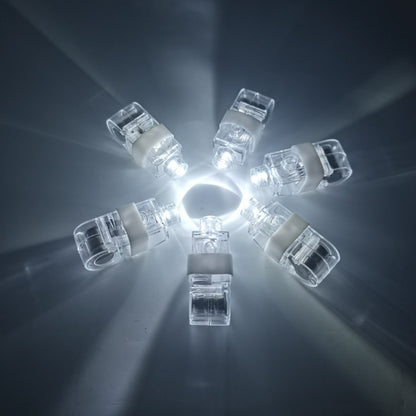 LED finger light radial burst layout with white illumination