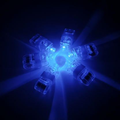 LED finger light radial burst layout with blue illumination