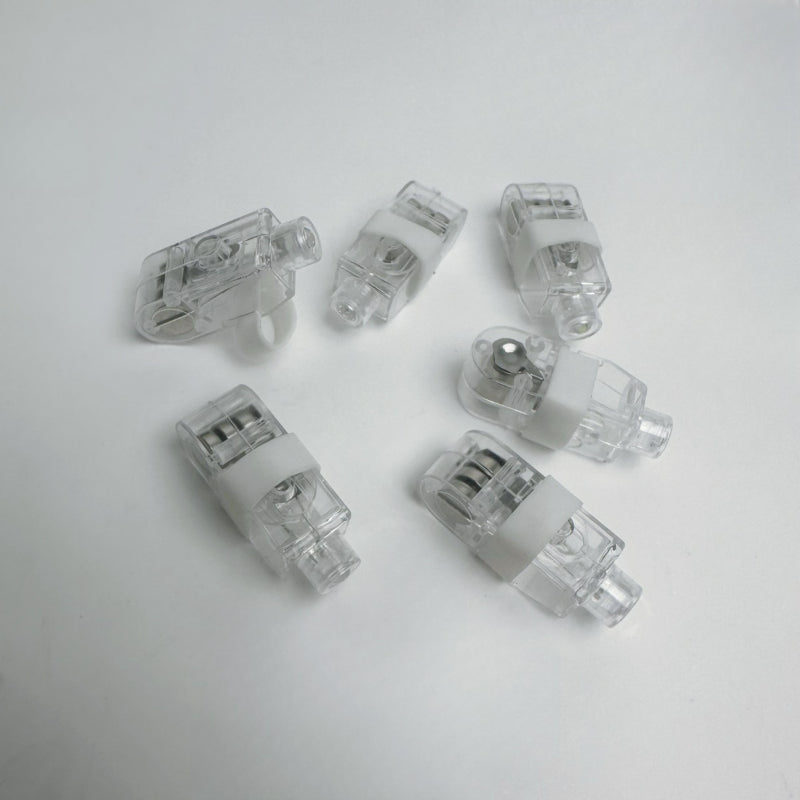 LED finger light translucent white casings with elastic straps