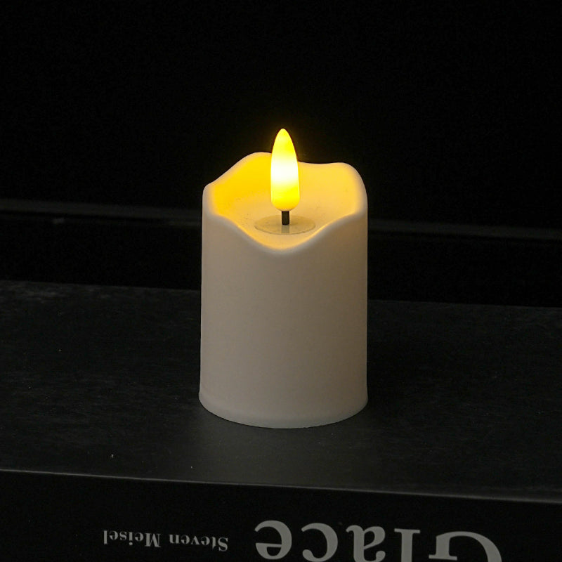 LED pillar candle 5x7 cm with stationary bullet wick