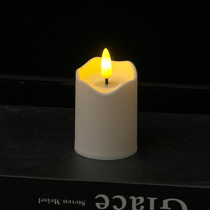 LED pillar candle 5x7 cm with stationary bullet wick