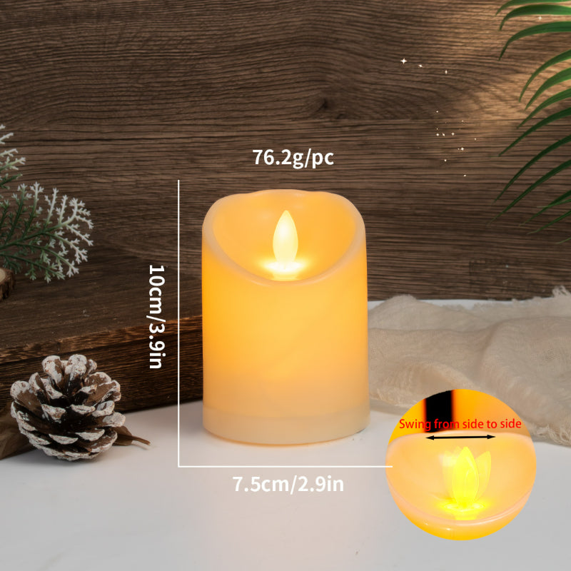 LED pillar candle 7.5x10 cm with moving flame wick
