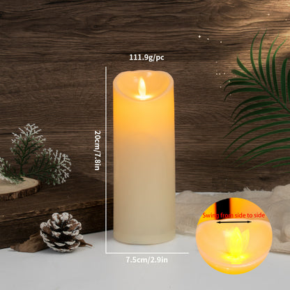 LED pillar candle 7.5x20 cm with moving flame wick