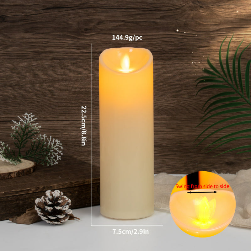 LED pillar candle 7.5x22.5 cm with moving flame wick