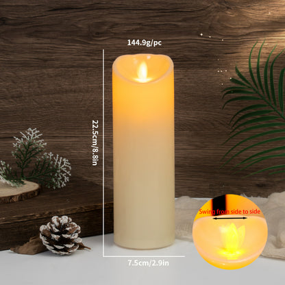 LED pillar candle 7.5x22.5 cm with moving flame wick
