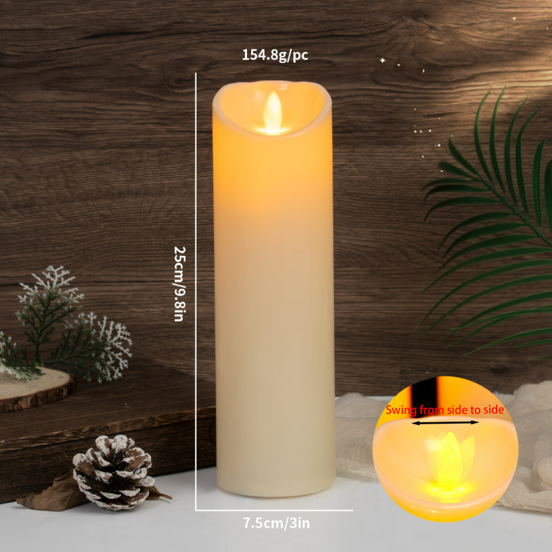 LED pillar candle 7.5x25 cm with moving flame wick