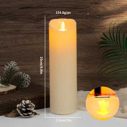 LED pillar candle 7.5x25 cm with moving flame wick