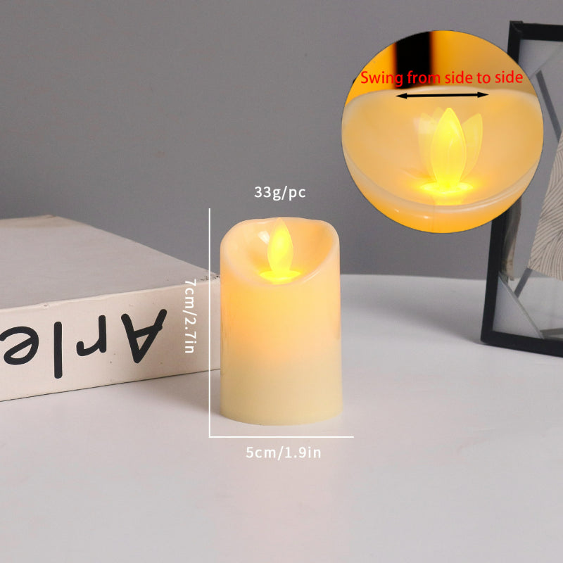 LED pillar candle 5x7 cm with moving flame wick