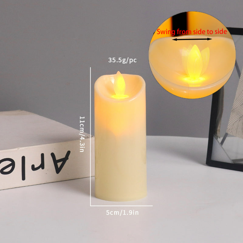 LED pillar candle 5x11 cm with moving flame wick