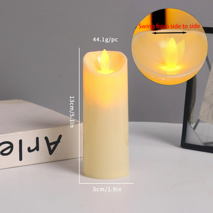 LED pillar candle 5x13 cm with moving flame wick