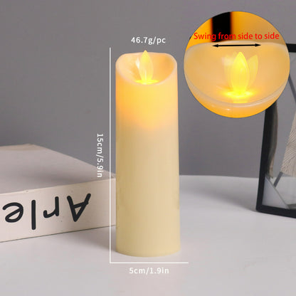 LED pillar candle 5x15 cm with moving flame wick