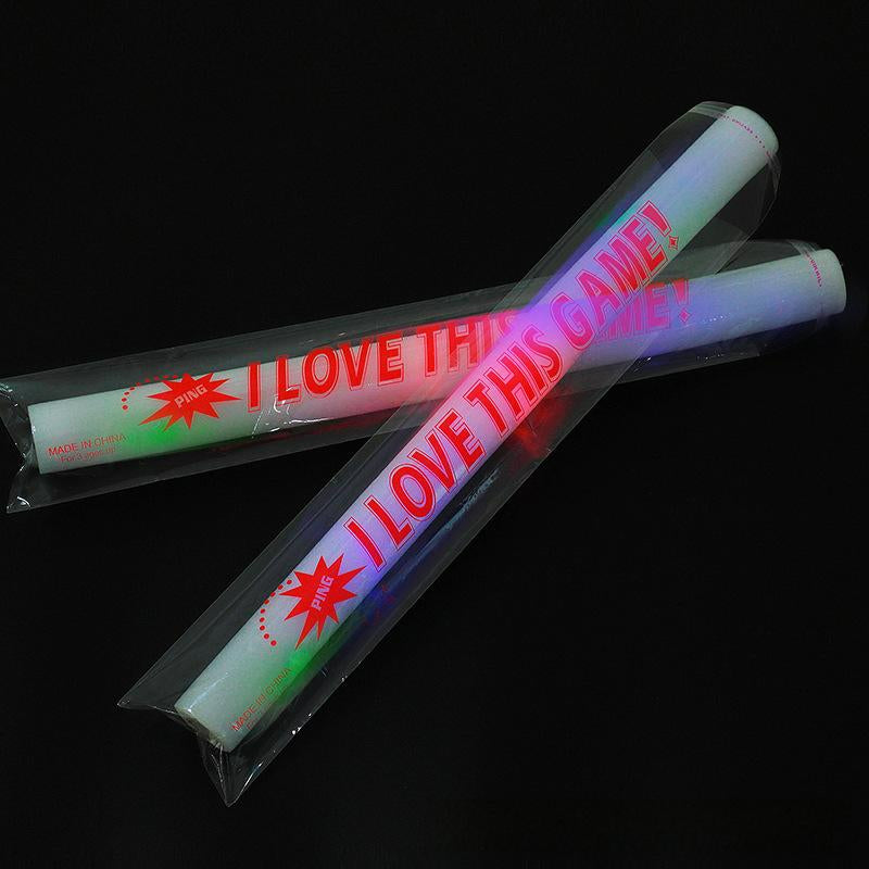 LED foam glow stick custom printed individually wrapped pair
